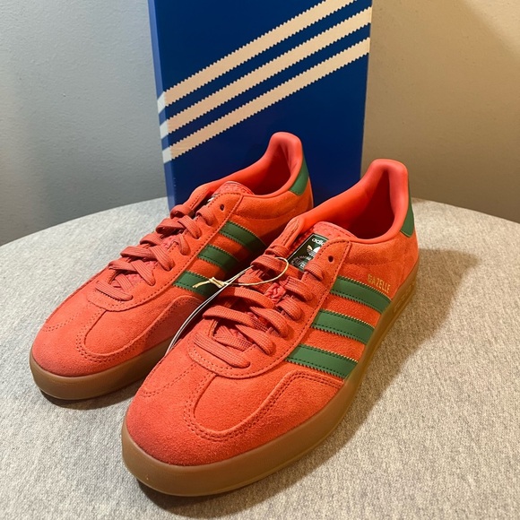 adidas Other - Adidas Originals Gazelle Indoor Sneakers Preloved Scarlet Green Men’s 9.5 JH5407